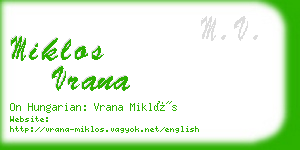 miklos vrana business card